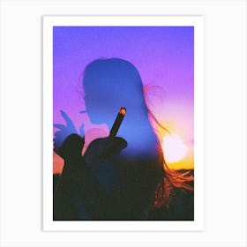 Smoking Cigarettes Art Print