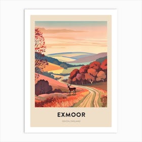 Devon Vintage Travel Poster Exmoor 2 Art Print