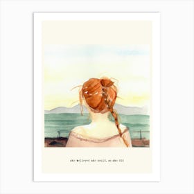 She Believed She Could, So She Did Braided Girl Art Print