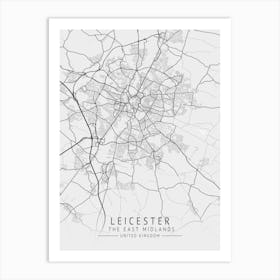 Leicester City Map Art Print