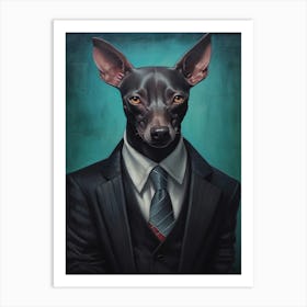 Gangster Dog Xoloitzcuintli Mexican Hairless Dog 2 Art Print
