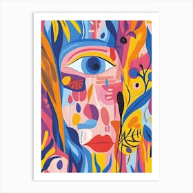 Abstract Of A Woman'S Face 1 Art Print