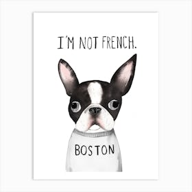 Not French Boston Art Print