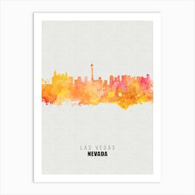 Las Vegas Nevada City watercolor Art Print