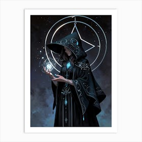 Witch With A Crystal 1 Art Print