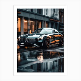 Mercedes AMG GT Black Art Print