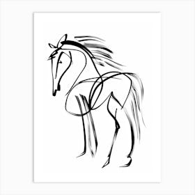 B&W Horse Art Print