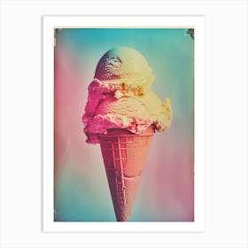Retro Polaroid Ice Cream Inspired 1 Art Print
