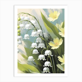 Lily Of The Valley Vintage Floral Art Print