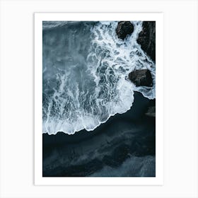 Black Sand Beach 3 Art Print