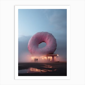 Pink Donut Art Print