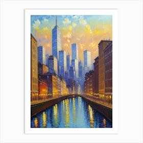 City At Night 3 Art Print