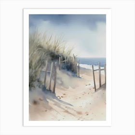 Watercolor Sand Dunes Affiche