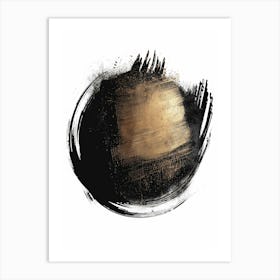 Abstract Black And Gold Painting 82 Art Print