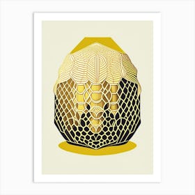 Yellow Beehive 4 Vintage Art Print