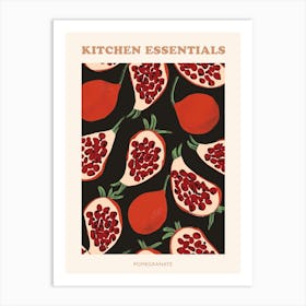 Pomegranate Fruit Pattern Poster 4 Art Print