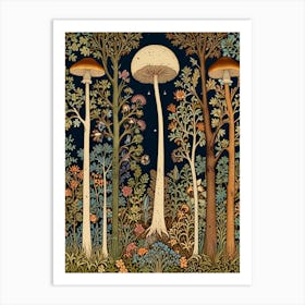 William Morris Forest Of Mushrooms Art Print