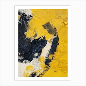 Abstract Painting, Yellow And Black 1 Art Print