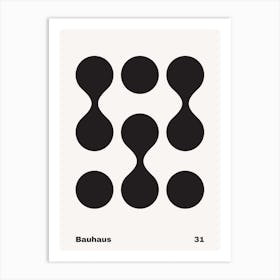 Geometric Bauhaus Poster B&W 31 Art Print