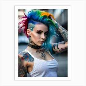 Pretty Punk Girl - Hall-O-Gram Creations 48 Art Print