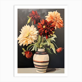 Bouquet Of Gaillardia Flowers, Autumn Fall Florals Painting 1 Art Print