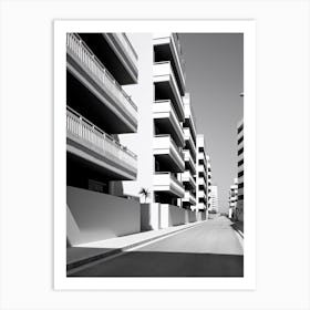Alicante, Spain, Black And White Photography 3 Art Print
