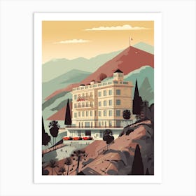 Santiago De Chile Travel Illustration 4 Art Print