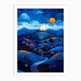 Night In The Valley Art Print