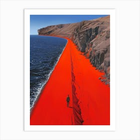 Red Sand Beach Art Print