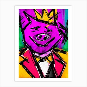 King Of Pigs Art Print