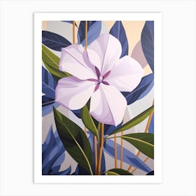 Flower Illustration Periwinkle 3 Art Print