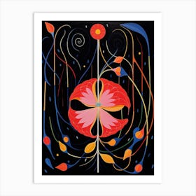 Gloriosa Lily 2 Hilma Af Klint Inspired Flower Illustration Art Print