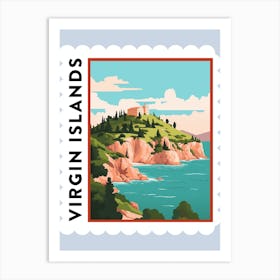 Virgin Islands 2 Travel Stamp Poster Art Print