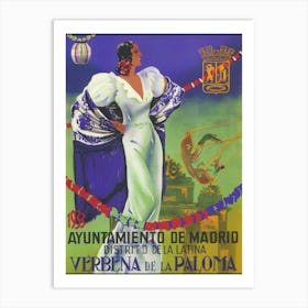 Madrid Spain Vintage Travel Poster Art Print