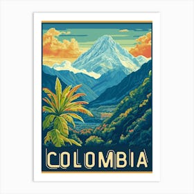 Colombia Vintage Travel Poster Art Print