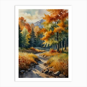 Autumn Landscape Painting Art Print