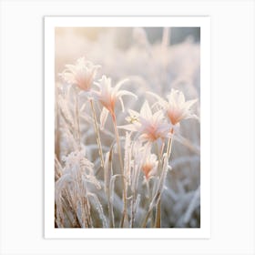 Frosty Botanical Lily 1 Art Print