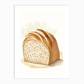 Whole Grain Bread Bakery Product Quentin Blake Illustration 1 Art Print
