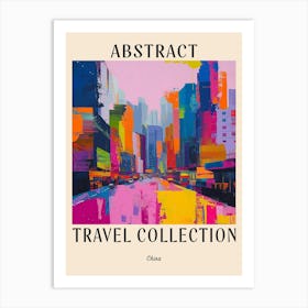 Abstract Travel Collection Poster China 2 Art Print