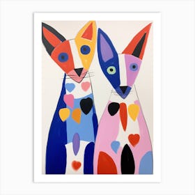 Colourful Kids Animal Art Fox 2 Art Print
