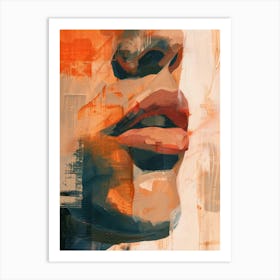 Abstract Of A Woman'S Face 3 Art Print