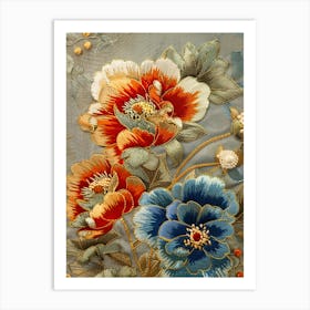 Chinese Silk Embroidery 3 Art Print