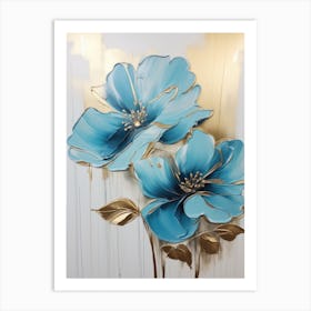 Blue Flowers 20 Art Print