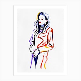 Woman In A Coat Art Print