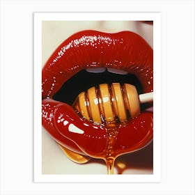 Honey Lips Art Print