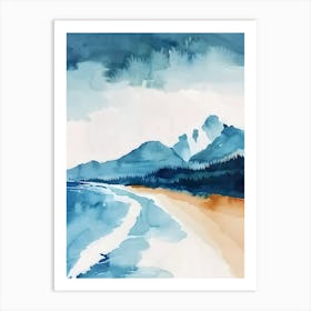 Tahoe Watercolor Painting Art Print