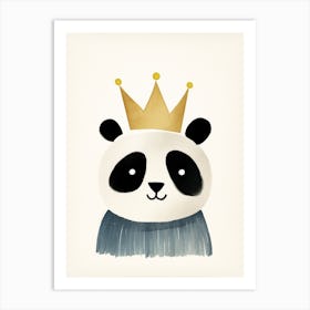 Little Panda 6 Wearing A Crown Art Print