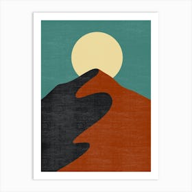 Sunset Over The Mountains 3 Art Print