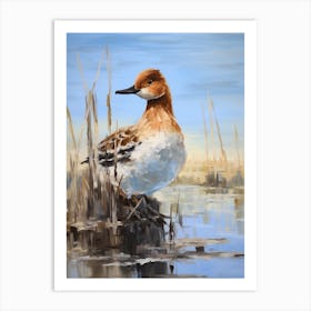 Bird Painting Canvasback 1 Art Print