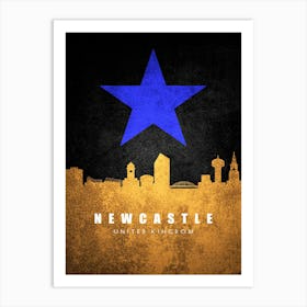 Newcastle Blue Star Art Print